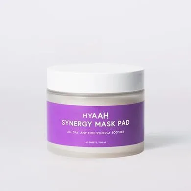 HYAAH Synergy Mask Pad – тонер маски-пади для сяяння і проти почервонінь 60 шт.
