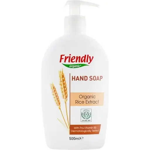 Органічне рідке мило Friendly Organic З рисовим екстрактом 500 мл