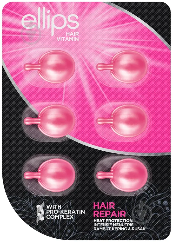 Капсули Ellips PRO-KERATIN COMPLEX Hair Repair для відновлення сильно пошкодженого волосся