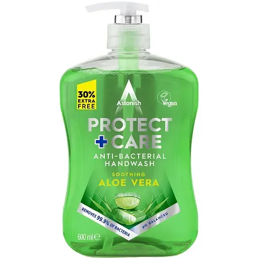 Антибактеріальне мило Astonish Protect + Care Алое Вера 600 мл