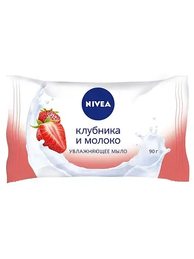 Мило зволожуюче Nivea Полуниця і молоко, 90 г