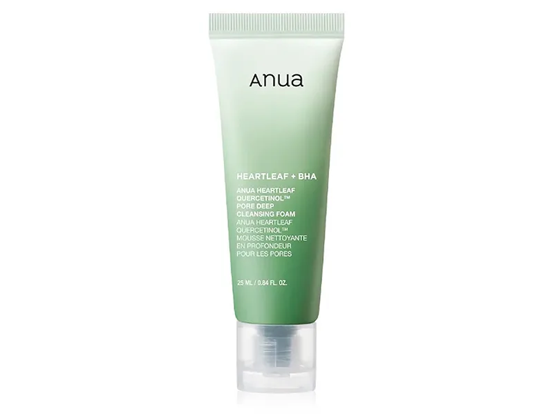 Пінка-скраб для очищення пор з кверцетинолом Anua Heartleaf Quercetinol Pore Deep Cleansing Foam, 25мл