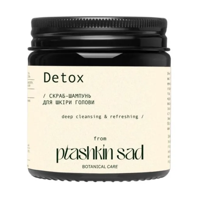 Скраб-шампунь для шкіри голови PTASHKIN SAD Detox з евкаліптом 150 г (4500000010048)