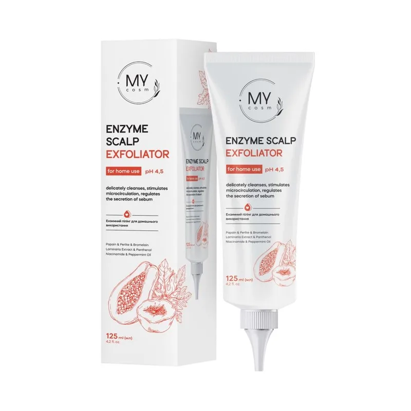 Ензимний пілінг My Cosm Enzyme Scalp Exfoliator for home use рH 4,5 125 мл