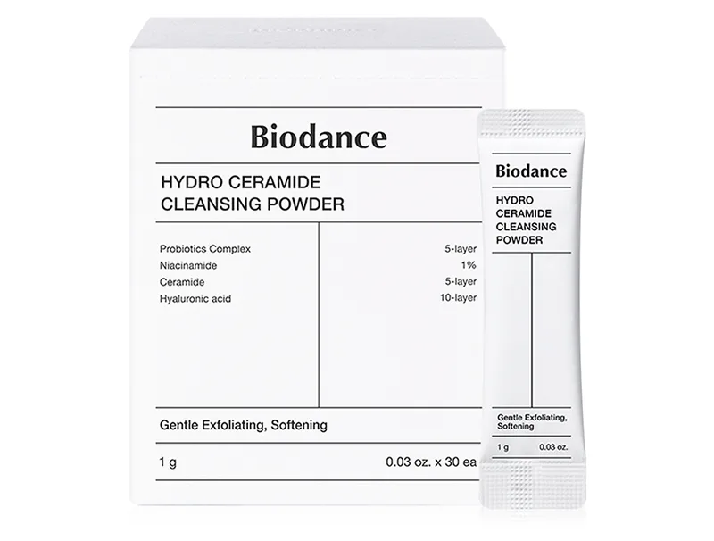 Зволожуюча ензимна пудра для обличчя з керамідами Biodance Hydro Ceramide Cleansing Powder, 30шт по 1г