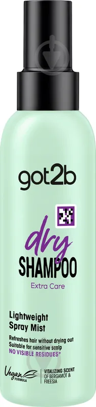 Сухий шампунь Schwarzkopf Got2b G2B Lightweight Mist 150 мл
