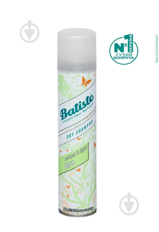 Сухий шампунь Batiste Bare, 200 мл