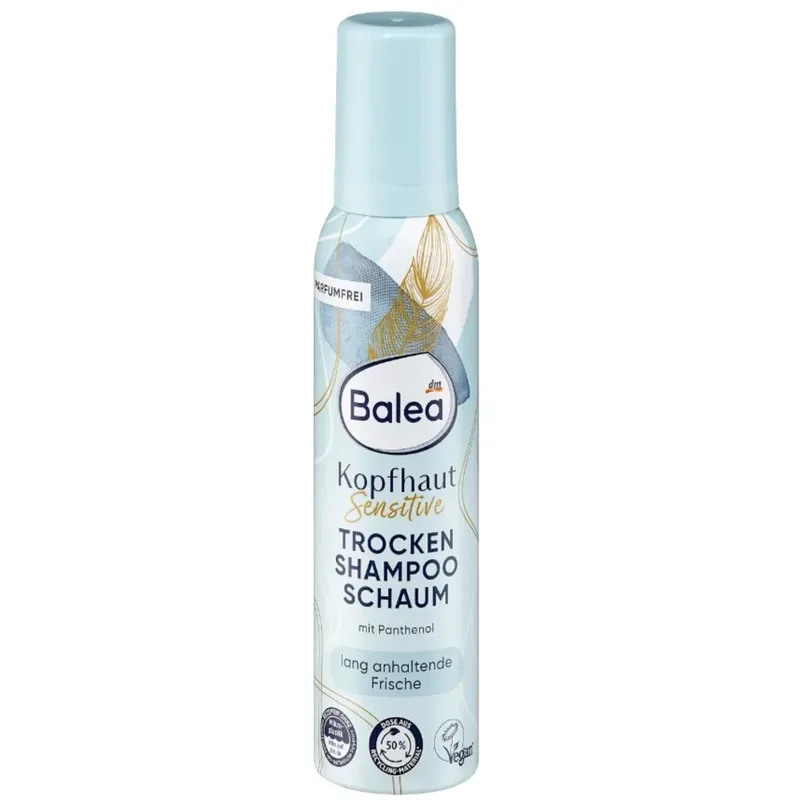 Шампунь-пінка сухий Balea Trockenshampoo Schaum Kopfhaut Sensitive для чутливої шкіри голови 150 мл
