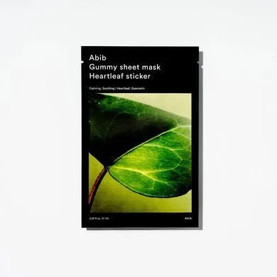 Abib Gummy Sheet Mask Heartleaf Sticker – тканинна маска для обличчя з хауттюйнією серцевидною 1 шт.