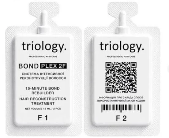 Холодне відновлення волосся Triology BONDPLEX 2F система інтенсивної реконструкції 15мл + 15мл
