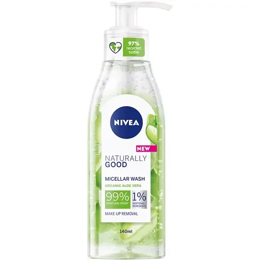 Міцелярний гель для вмивання Nivea Naturally Good, 140 мл