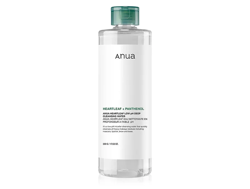 Міцелярна вода для зняття макіяжу з екстрактом хауттюйнії Anua Heartleaf Low pH Deep Cleansing Water, 500г
