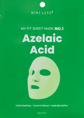 NINE LESS My Fit Sheet Mask No.1 Azelaic Acid – тканинна маска з азелаїновою кислотою 1 шт.