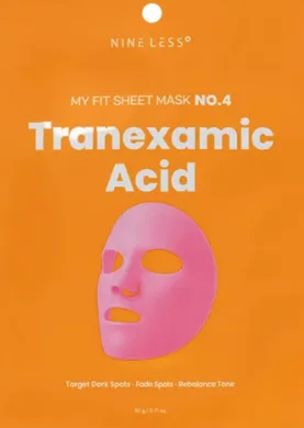 NINE LESS My Fit Sheet Mask No.4 Tranexamic Acid – освітлювальна тканинна маска з транексамовою кислотою 1 шт.