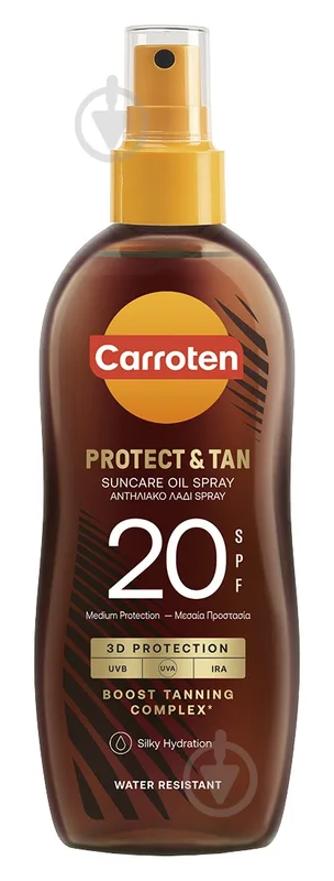 Олія Carroten Protect&Tan Suncare Oil Spray Spf20 150 мл