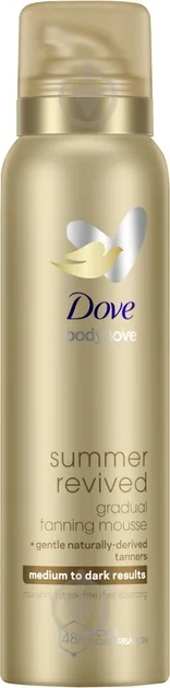 Мус-автозасмага Dove Summer Revived від середнього до темного 150 мл