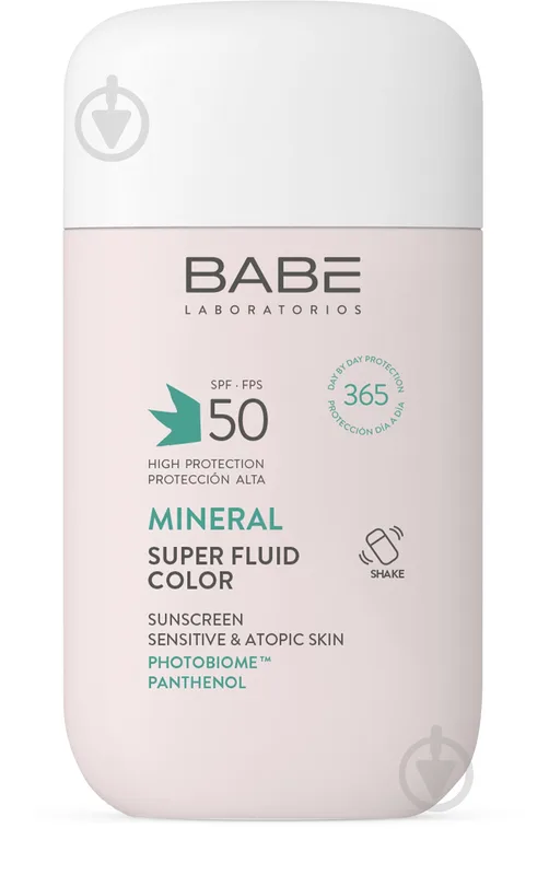 Флюїд BABE Laboratorios мінеральний Mineral Super Fluid Invisible SPF 50 для чутливої та атопічної шкіри 50 мл