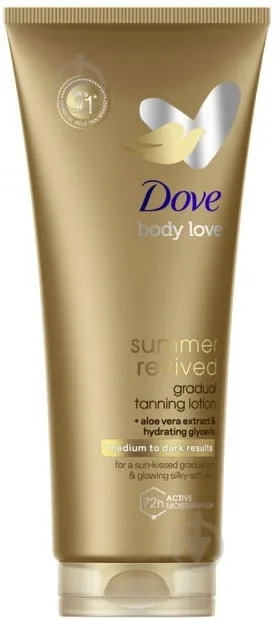 Лосьйон-автозасмага Dove Summer Revived від середнього до темного 200 мл