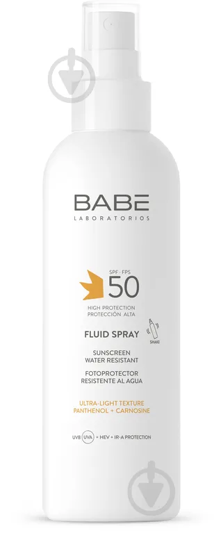 Флюїд-спрей BABE Laboratorios водостійкий SPF 50 200 мл