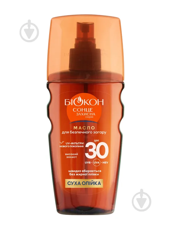 Олія для засмаги БІОКОН SPF-30 Високий захист 160 мл 192 г