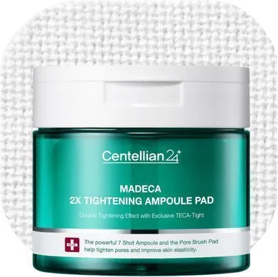Centellian24 Madeca Double Tightening Ampoule Pad – підтягуючі тонер-пади для обличчя з центеллою і кислотами 60 шт.