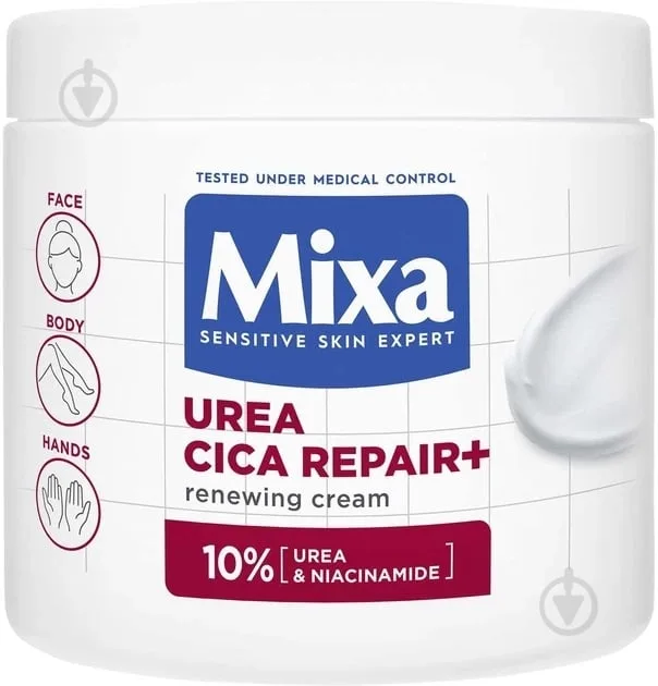 Крем Mixa Urea Cica Repair+ з Уреєю для сухої огрубілої шкіри 400 мл