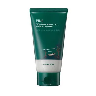ROUND LAB Pine Cica Deep Pore Clay Mask Cleanser – глиняна маска-пінка для вмивання з екстрактом голок сосни 150 мл