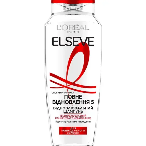 Шампунь L'oreal Paris Elseve Повне Відновлення-5 для ослабленого або пошкодженого волосся 400 мл (3600521705872)