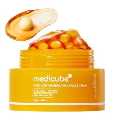 Medicube Kojic Acid Turmeric Vita Capsule Cream – освітлювальний капсульний крем з койєвою кислотою та куркумою 53 г.