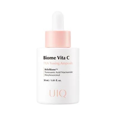 UIQ Biome Vita C TXA Toning Ampoule – освітлювальна концентрована сироватка з транексамовою кислотою 30 мл.