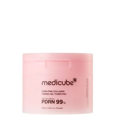 Medicube PDRN Pink Collagen Toning Gel Toner Pad – тонізуючі гелеві педи з полінуклеотидами та колагеном 70 шт.