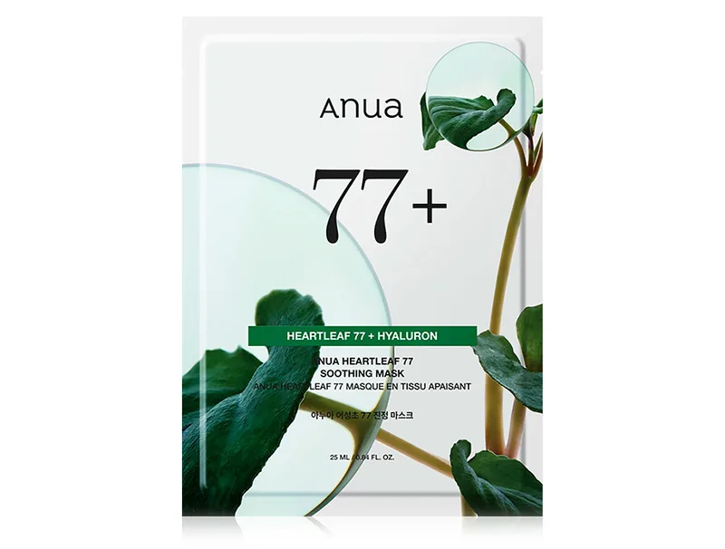 Заспокійлива тканинна маска для обличчя з екстрактом хауттюйнії Anua Heartleaf 77 Soothing Mask
