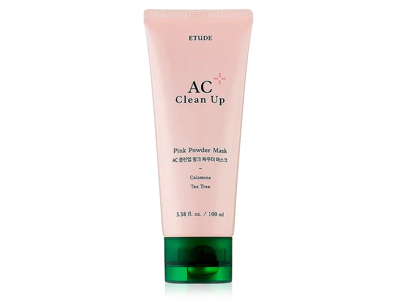 Заспокійлива маска для проблемної шкіри обличчя Etude AC Clean Up Pink Powder Mask, 100мл