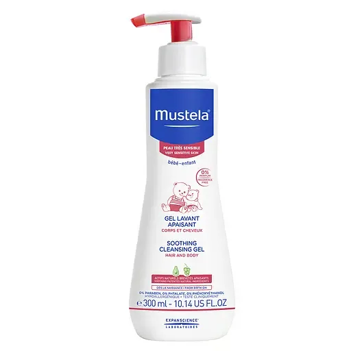 Очищаючий гель для волосся та тіла Mustela Soothing Cleansing Gel, для чутливої шкіри, 300 мл