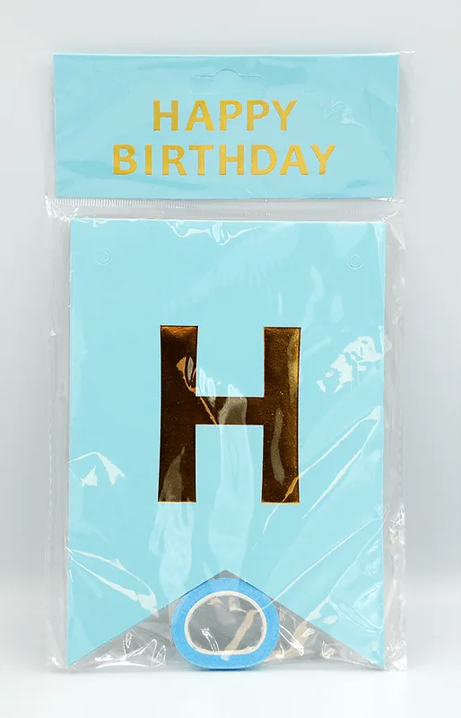 Гірлянда святкова Happy birthday, 1 упаковка