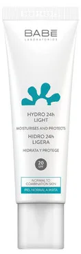 Легкий крем 24 години - Зволоження і захист SPF 20Babe Laboratorios Hydro 24h Light Cream SPF 20