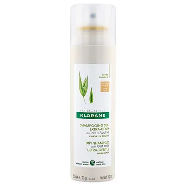 Сухий шампунь з екстрактом вівса для темного волоссяKlorane Dry Shampoo With Oat Milk For Brown And Dark Hair