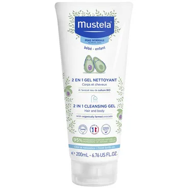 Очищуючий гель для голови та тіла 2 в 1Mustela Bebe 2in1 Cleansing Gel