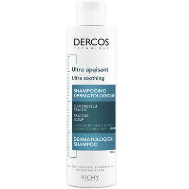 Заспокійливий шампунь для нормального і жирного волоссяVichy Dercos Ultra Soothing Normal To Oil Hair Shampoo