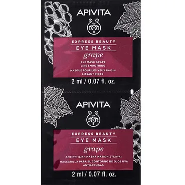 Маска для контуру очей РОЗГЛАДЖЕННЯ ЗМОРШОК з виноградом Apivita Express Beauty Anti-Wrinkle Eye Mask