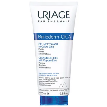 Бар'єдерм-цика очищуючий гель з міддю і цинком Uriage Bariederm-CICA Cleansing Gel