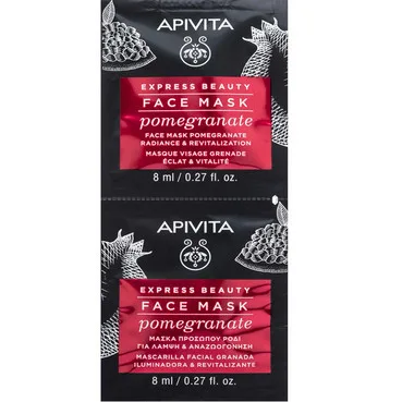 Маска для обличчя СЯЯННЯ ТА ВІДНОВЛЕННЯ з гранатом Apivita Express Beauty Revitalizing And Radiance Mask With Pomegranate