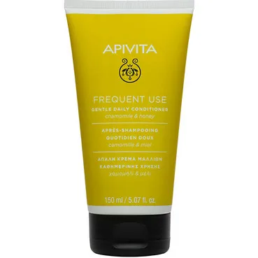 Кондиціонер М'ЯКИЙ для всіх типів волосся з ромашкою і медом Apivita Gentle Daily Conditioner with Chamomile&Honey for All Hair Types