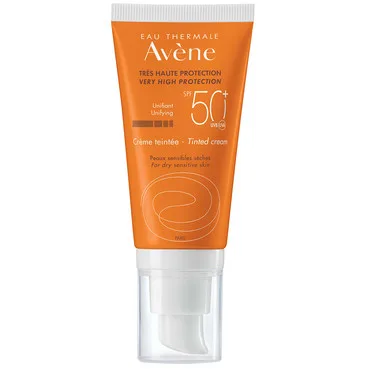 Сонцезахисний тональний крем для сухої чутливої шкіри SPF 50+Avene Tinted Cream Very High Protection SPF 50+