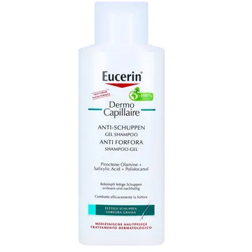 Гель-шампунь проти лупи для жирної шкіри голови Eucerin DermoCapillaire Anti-Dandruff Gel Shampoo