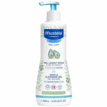 Ніжний очищуючий гель для голови і тіла Mustela Bebe Dermo Cleansing Gel