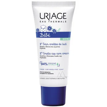 Bebe 1-й регулюючий крем від молочних кірочок Uriage BEBE Cradle Cap Care Cream