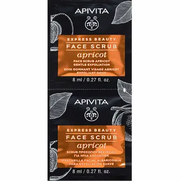 Маска скраб для обличчя М'ЯКЕ ВІДЛУЩУВАННЯ з абрикосом Apivita Express Beauty Gentle Exfoliating Gel With Apricot
