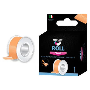 Пластир тілесного кольору в котушці Milplast Roll Classic