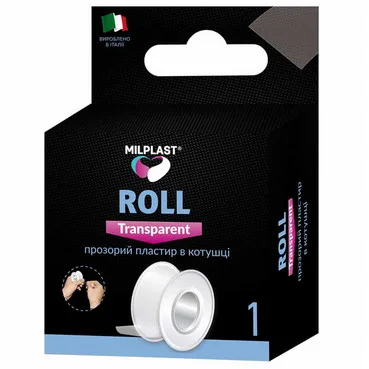 Прозорий пластир в котушці Milplast Roll Transparent